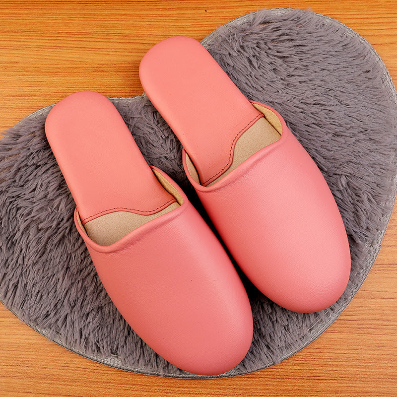 Mule Slippers for Women with Closed Toe Leather Upper