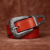 Leather Belt with Buckle for Women in Top-Grain Cowhide