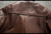 Men Brown Heavy Top Grain Leather Jacket