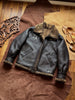 Men b3 shearling leather aviator jacket