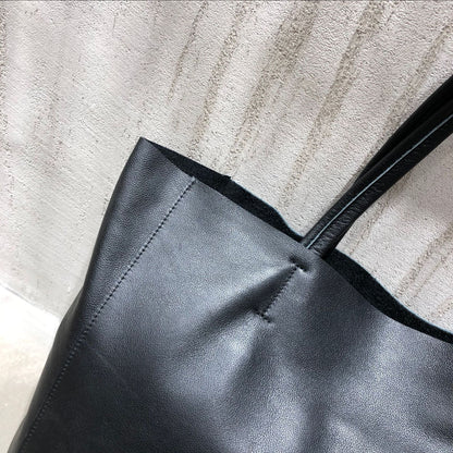 Genuine leather large women shoulder tote bag