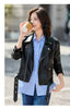 Women’s Genuine Leather Short Moto Jacket