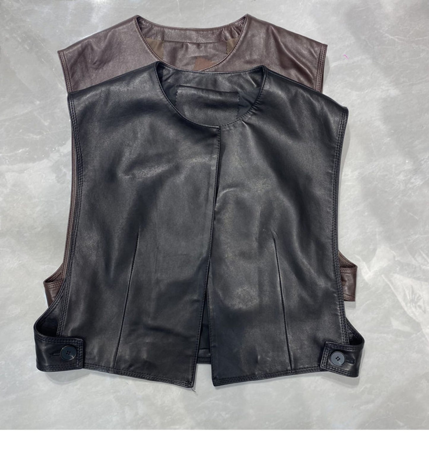 Women's Genuine Sheepskin Minimalist Vest