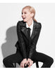 Genuine leather women slim fit biker jacket