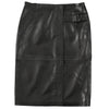Women’s High-Waist Genuine Leather Midi Skirt