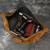 Men leather travel duffle weekender luggage bag
