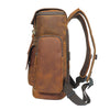 Crazy horse leather travel backpack