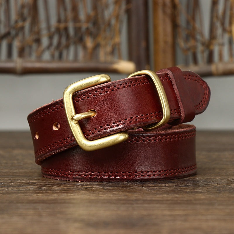 Women’s Leather Belt for Jeans in Top-Grain Cowhide