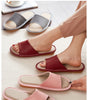 Leather Slippers for Women Linen Footbed Indoor Non Slip Summer Slides
