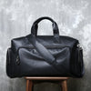 Men’s full grain leather travel duffel bag