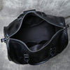 Men’s leather travel overnight duffel bag