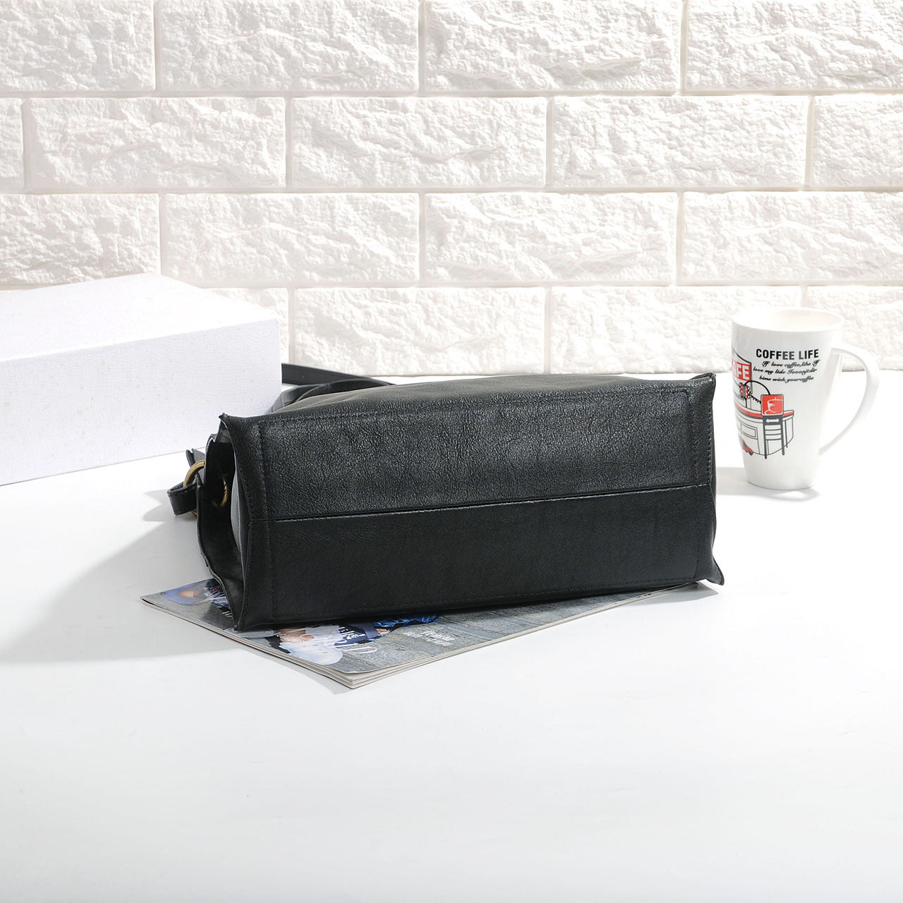 Women Genuine Leather Bucket Shoulder Tote Bag