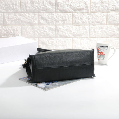 Women Genuine Leather Bucket Shoulder Tote Bag