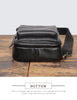 Men’s cowhide leather crossbody sling bag with usb port