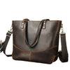 Leather Laptop Tote with Luggage Sleeve