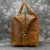 Men leather travel duffle weekender luggage bag