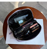 Leather Travel Toiletry Bag in Embossed Cowhide