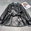 Women’s Loose Fit Genuine Leather Jacket Coat