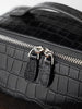 Leather Travel Toiletry Bag in Embossed Cowhide