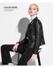 Genuine leather women slim fit biker jacket