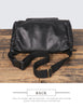 black top grain cowhide leather crossbody sling bag