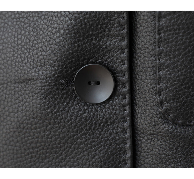 Leather jacket women black lambskin coat