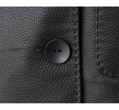 Leather jacket women black lambskin coat