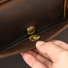 Retro crazy horse leather slim briefcase