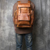 Men’s genuine leather backpack for work