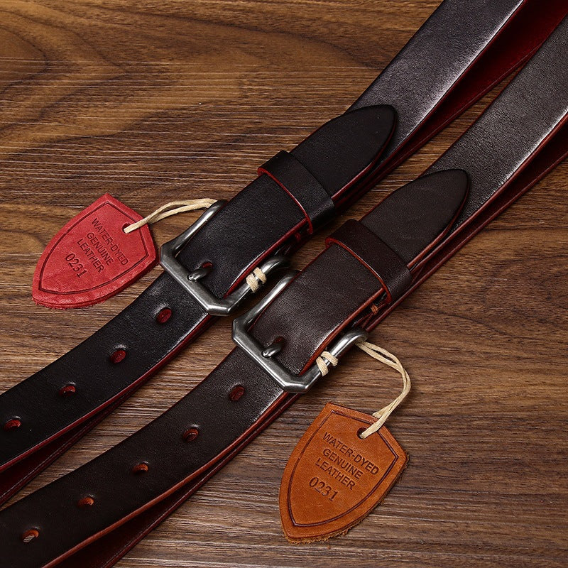 Women’s Leather Belt in Two-Tone Top-Grain Cowhide