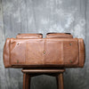 Vintage leather weekender duffel bag for men