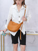 Women Soft Leather Dumpling Tote Crossbody Bag