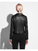 Genuine leather women slim fit biker jacket