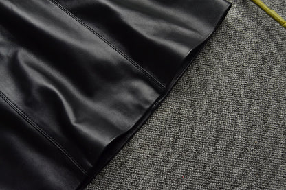 Women A-Line Genuine Sheepskin Leather Skirt