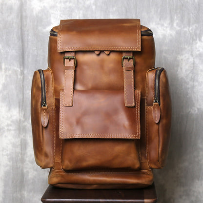 Men’s genuine leather backpack for work