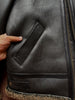 Men b3 shearling leather aviator jacket