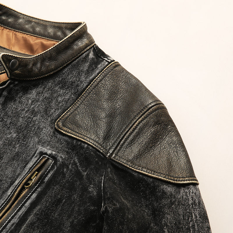 Retro venom patchwork denim jacket