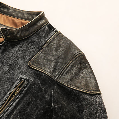 Retro venom patchwork denim jacket