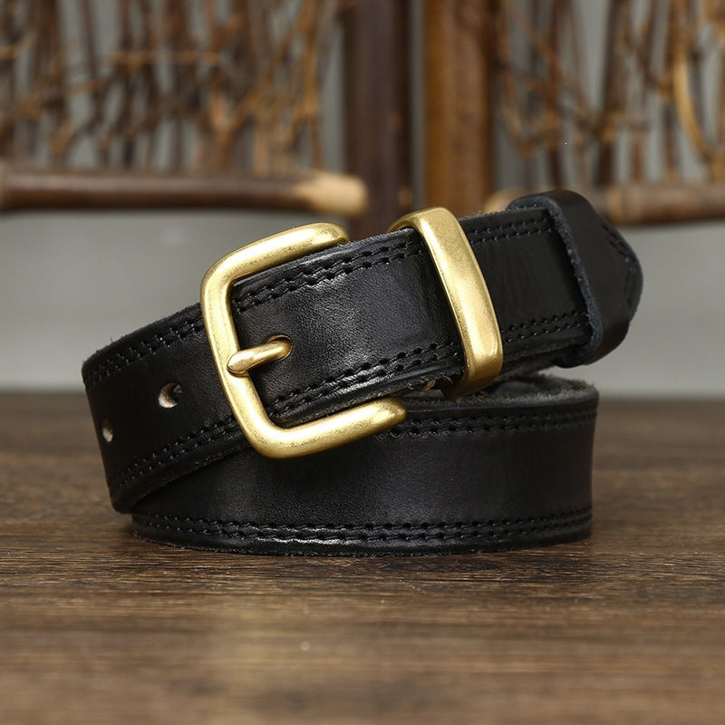 Women’s Leather Belt for Jeans in Top-Grain Cowhide