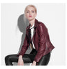 Genuine leather women slim fit biker jacket