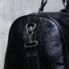 Men’s leather travel overnight duffel bag