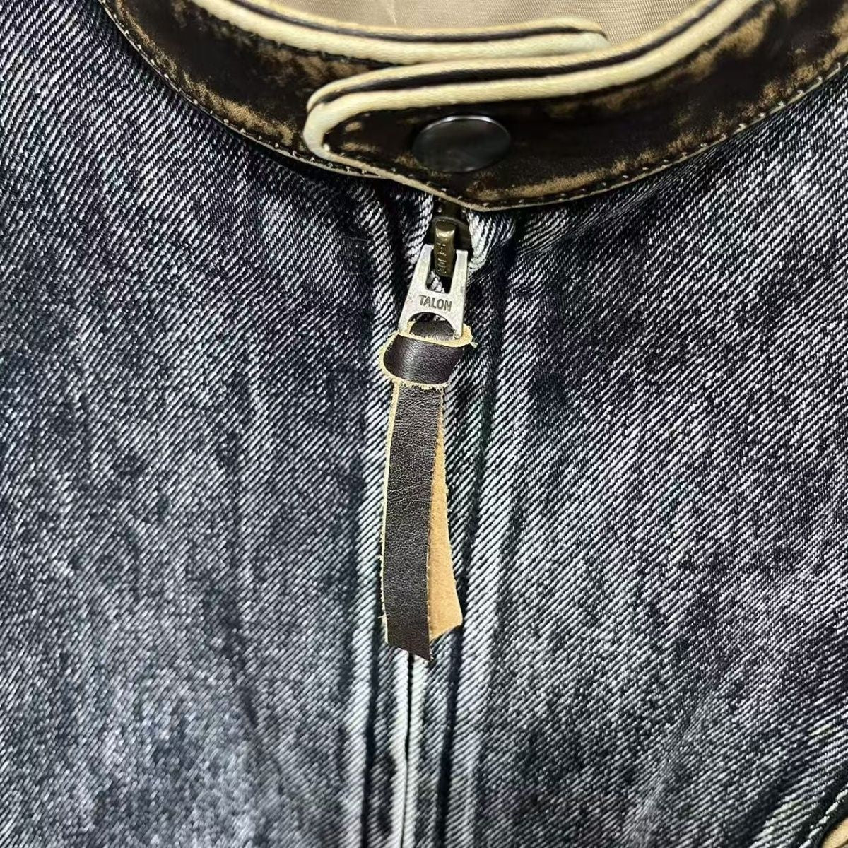 Retro venom patchwork denim jacket