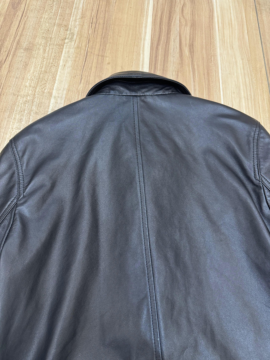 Genuine leather workwear jacket