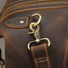 Men’s full-grain leather travel duffle bag