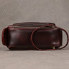 Men's Leather Wash Bag in Dark Brown Top-Grain Cowhide