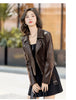 Women’s Genuine Leather Short Moto Jacket