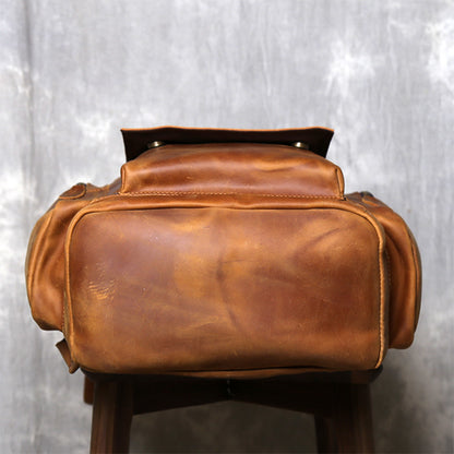 Men’s genuine leather backpack for work