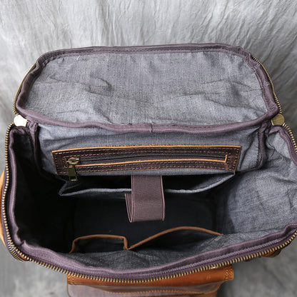 Men’s genuine leather backpack for work