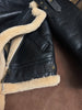Men black b3 shearling leather aviator