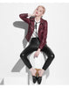 Genuine leather women slim fit biker jacket